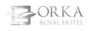 Web tasarım hizmeti verdiğimiz İstanbul Orka Royal Hotel beyaz küçük logosu